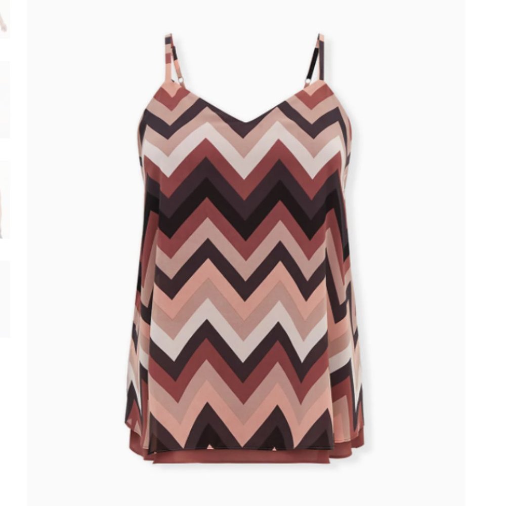 Beautiful Sophie Chevron Stripe Chiffon Cami